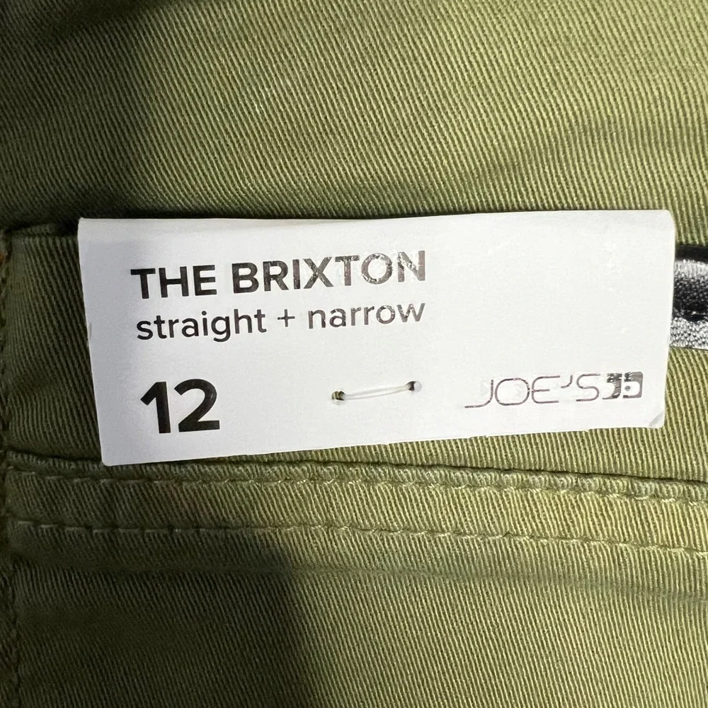 Joes Jeans‎ The Brixton Straight Narrow Olive Green Utility Pant Girls Sz 12 NWT